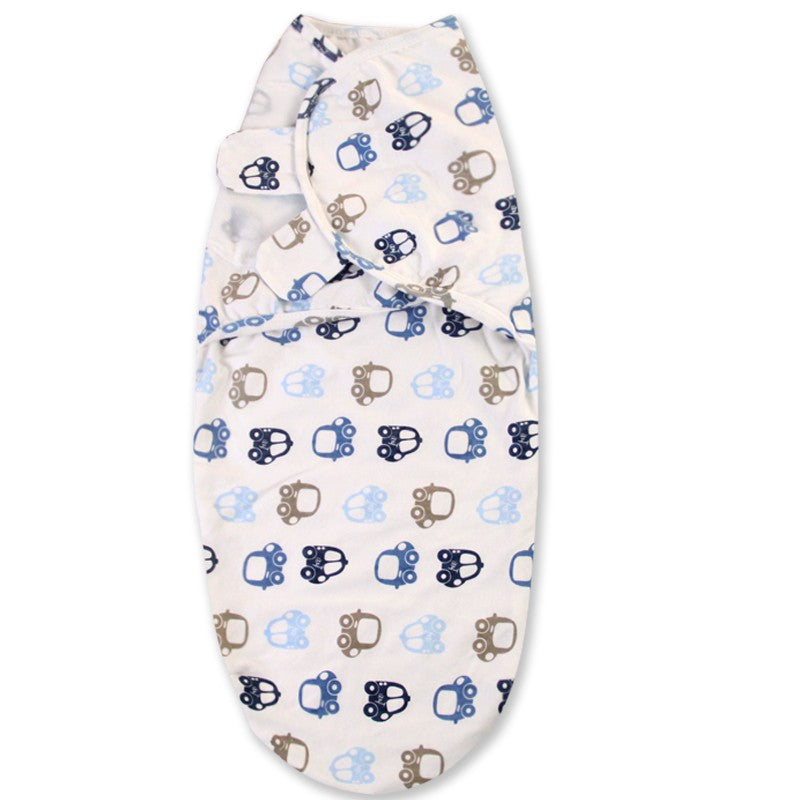 New born Baby swaddle with car pattern