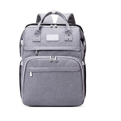 Gray backpack baby daper bag