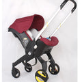 4 in 1 Baby stroller with red canopy