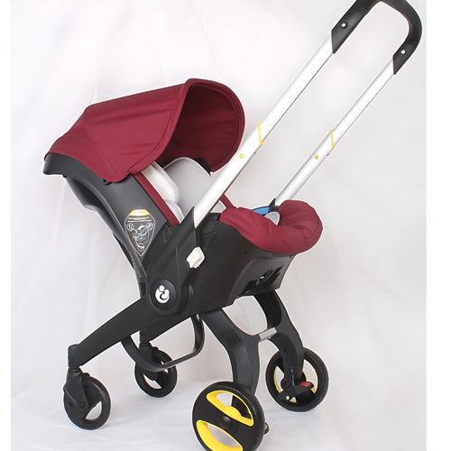 4 in 1 Baby stroller with red canopy