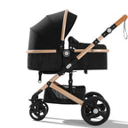 Belecco Black and beige baby stroller 