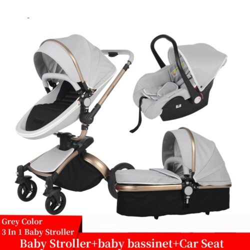 3-in-1 baby stroller with bassinet and car seat .