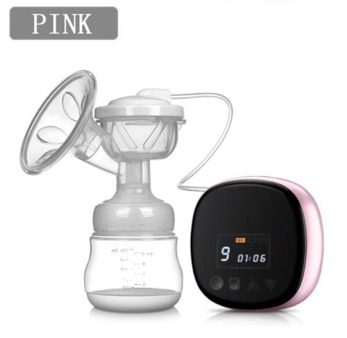 Pink breast pump with digital display