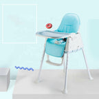 Portable Plastic Blue baby high chair  .