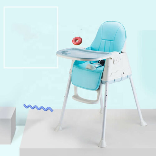 Portable Plastic Blue baby high chair  .