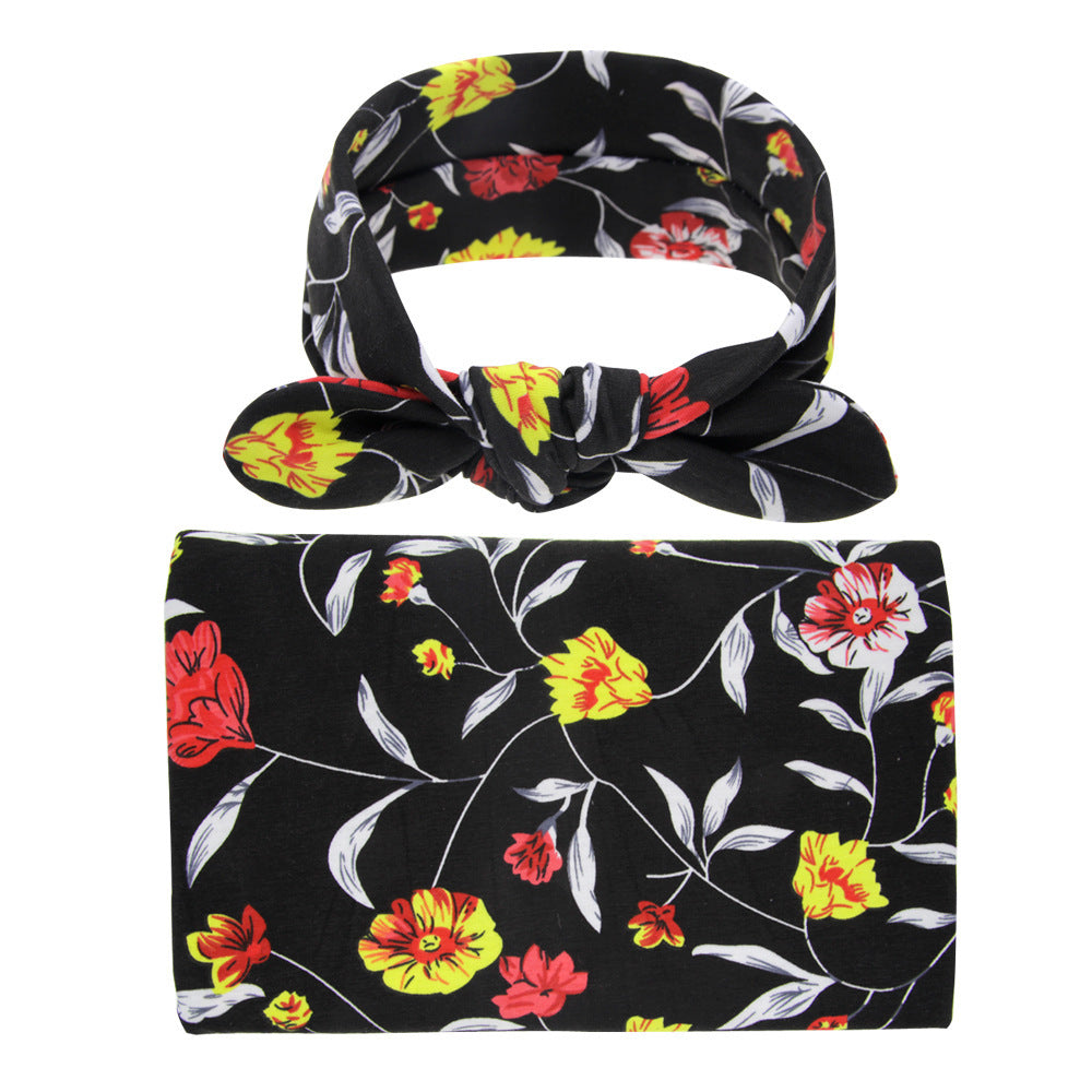 Floral headband and wrap cozy cloth