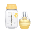 Medela baby bottle with yellow cap 