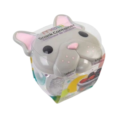 Cat-shaped Meliii snack container with a transparent lid.