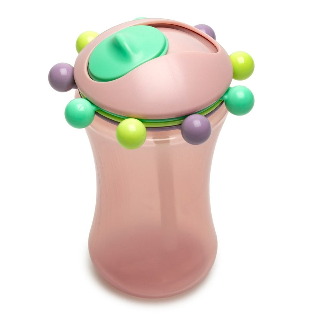 Melii Pink sippy cup with colorful beads