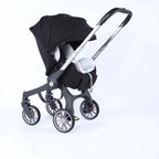 Black and silver New4in1babystrollerMulti-functionalCarSeatStrollerBabyCarriageBasketPortableTravelSystem
