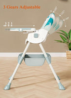 Adjustable high chair foldable rocking chair.