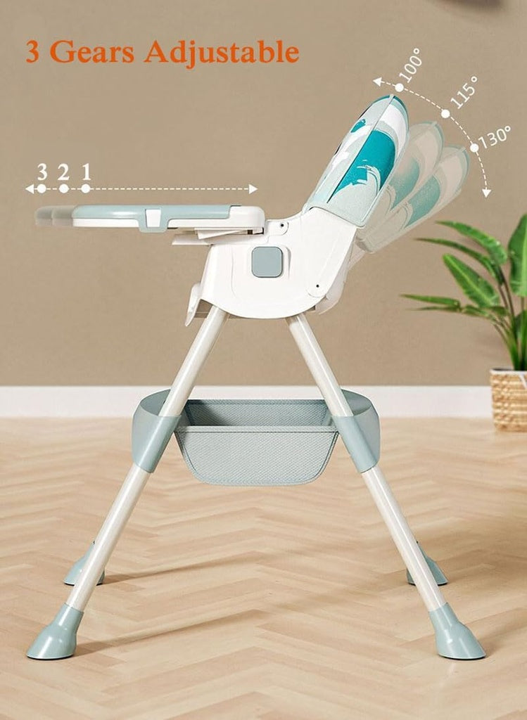 Adjustable high chair foldable rocking chair.