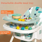 Detachable double meal tray with cup holder and toys 