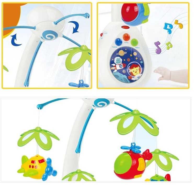 Set of colorful baby toys including a ball, rattle, and teether .