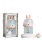Baby bottle with rabbit design .