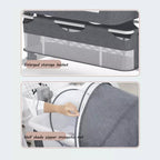 Enlarged storage basket and half shade zipper mosquito net .