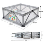 Children's playpen with dimensions .