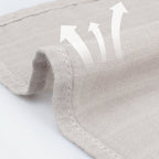 Close-up of textured bamboo with arrows indicating air flow.