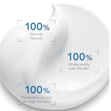 Product packaging with 100% smooth texture, glides easily over skin, and penetrates quickly through the skin .