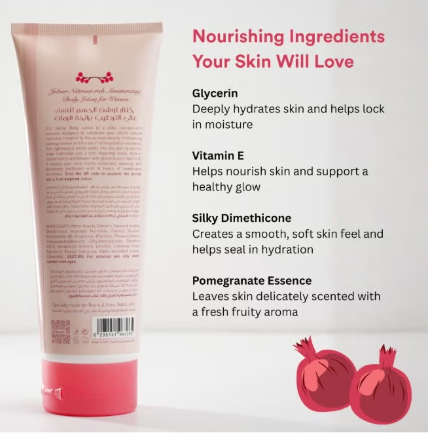 Tube of skincare product with list of nourishing ingredients .