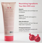 Tube of skincare product with list of nourishing ingredients .