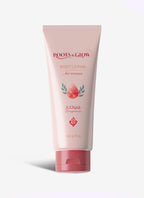 Body lotion tube of 'Roots& Glow' women