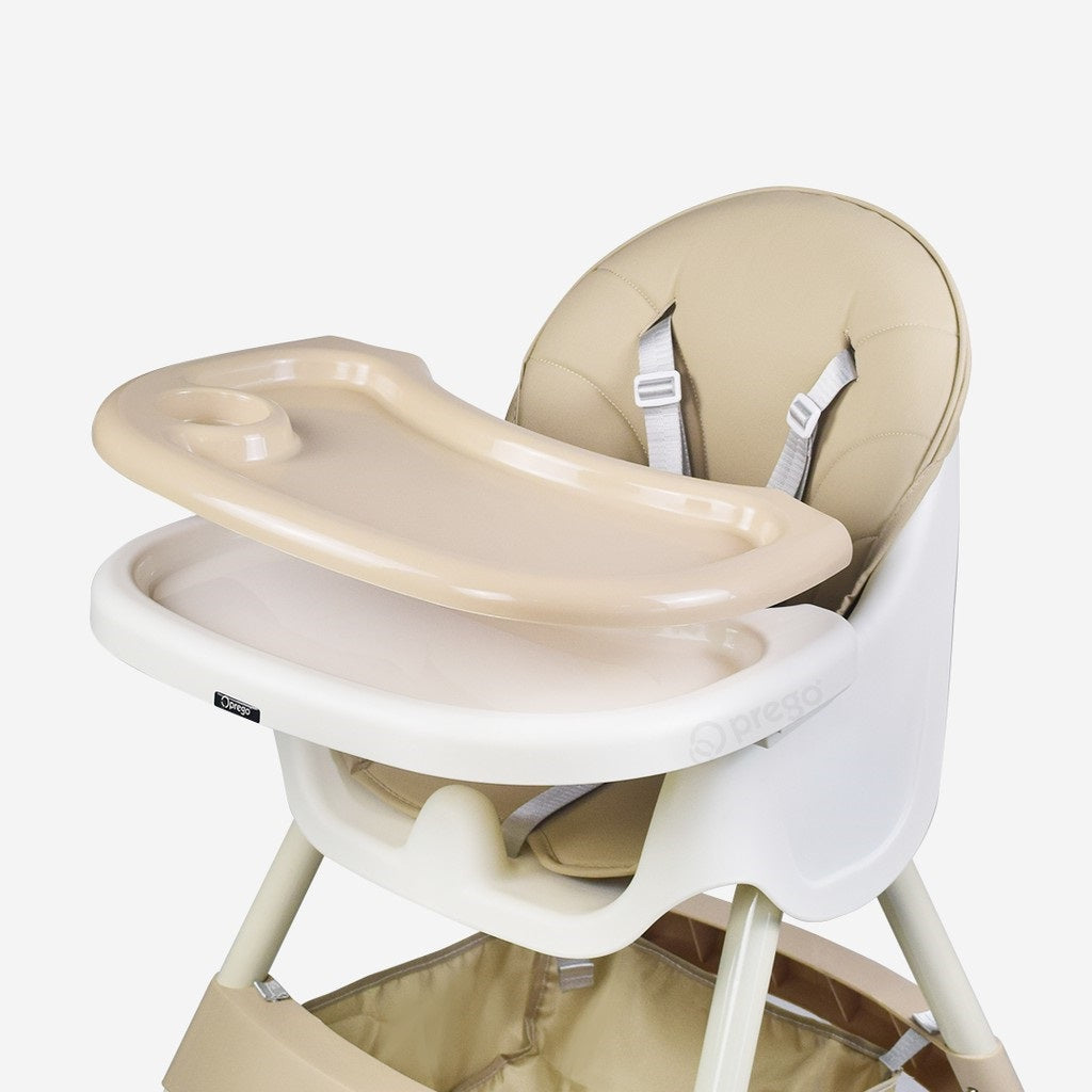 Beige and white Booster Seats high chair 