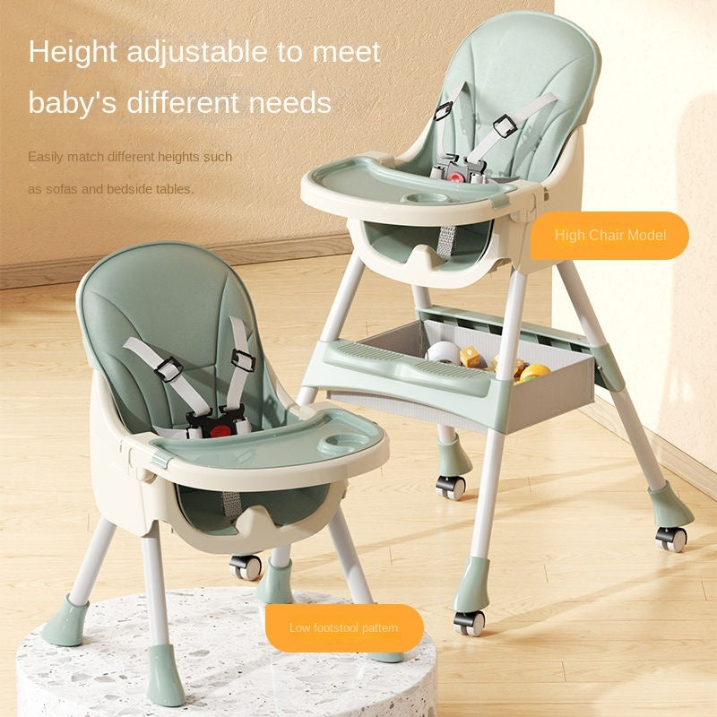 Height-adjustable Booster baby high Foldable chair .