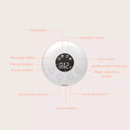 Control panel of 3 in 1 breast pump with labeled buttons and display .