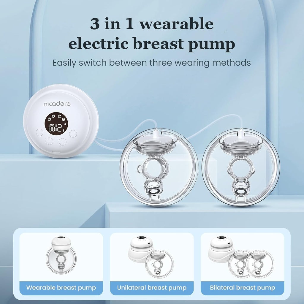 3-in-1 wearable electric breast pump with switchable modes 