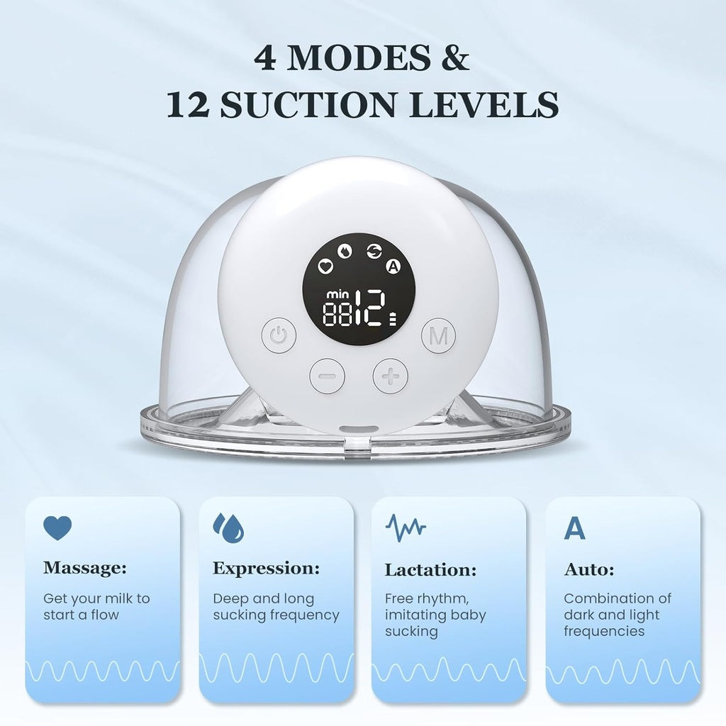 Baby bottle sterilizer with digital display and mode selection icons 