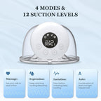 Baby bottle sterilizer with digital display and mode selection icons 