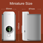 Measurement chart showing dimensions of a small electronic device 