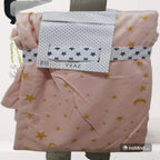 Cute plush baby blanket Pink fabric with star 