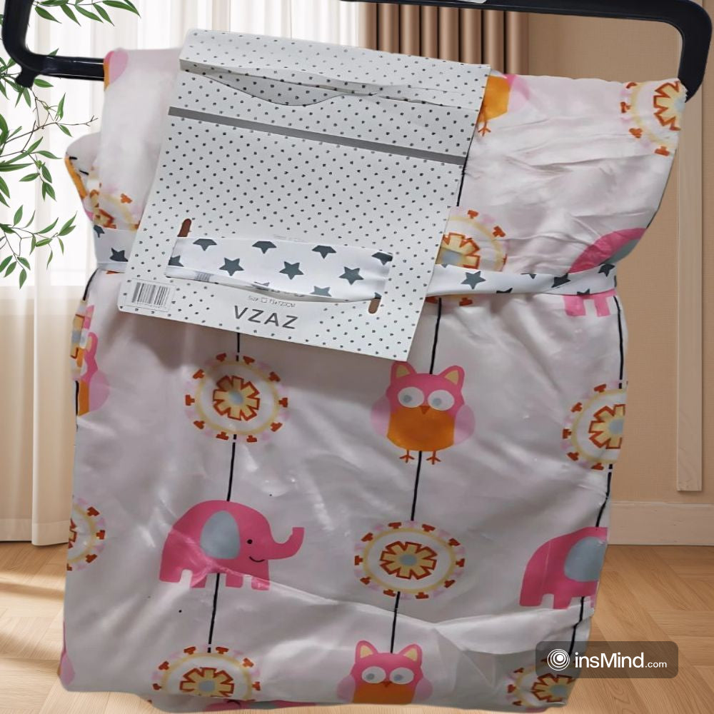 Cute Plush Baby blanket with animal and Bird patterns 