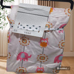 Cute Plush Baby blanket with animal and Bird patterns 