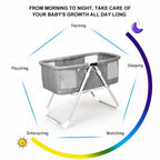 Gray Foldable baby bassinet 