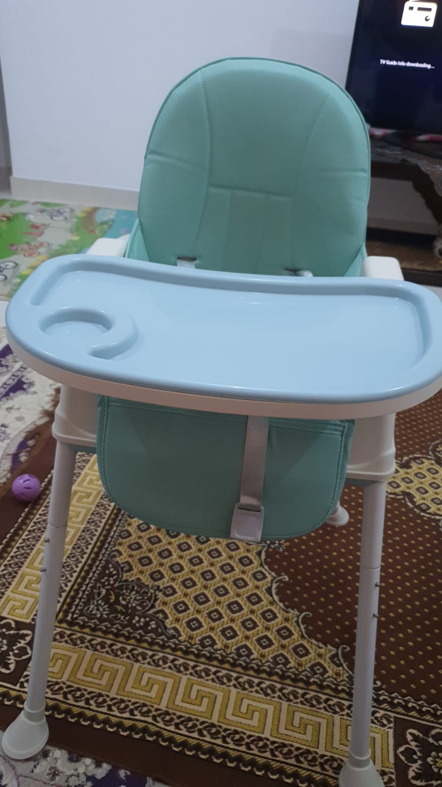 Green  foldable baby high chair 