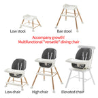 Multifunctional children's chair with various stages of growth .
