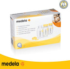 Medela breastmilk bottles packaging .