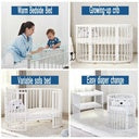 Set of baby cribs .