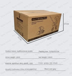 Cardboard box packaging for a multifunctional stroller with dimensions and product details.