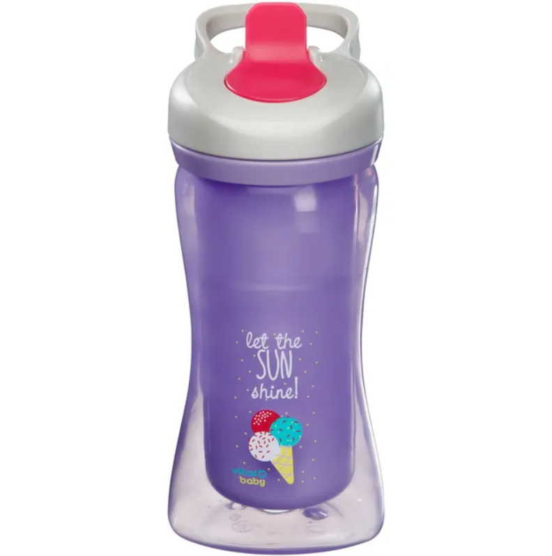 Vital Hydrate Purple water bottle with pink lid