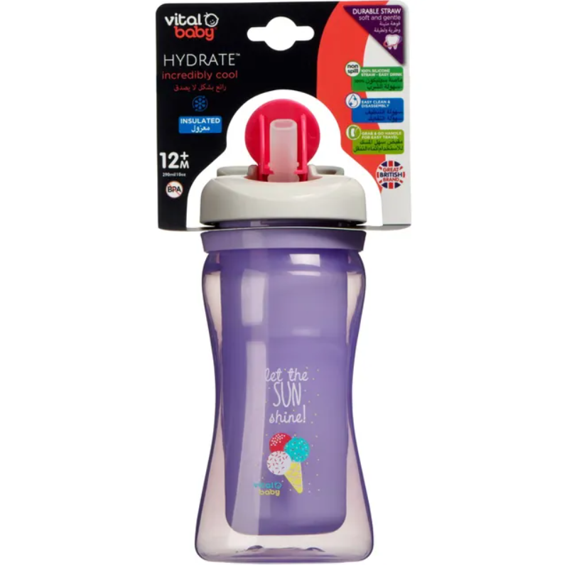 Purple water bottle vital hydrate
