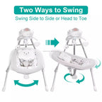 Baby swing with  two swinging modes .