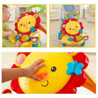 Colorful lion-shaped toy baby walker