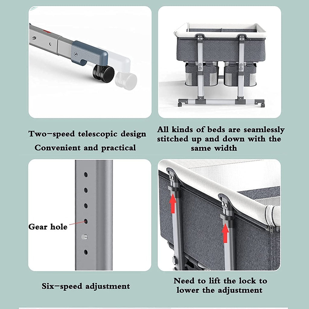 Collapsible bed with telescopic design .