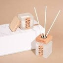 Wood Tone Diffuser & Candle With Luxury Packaging white musk .