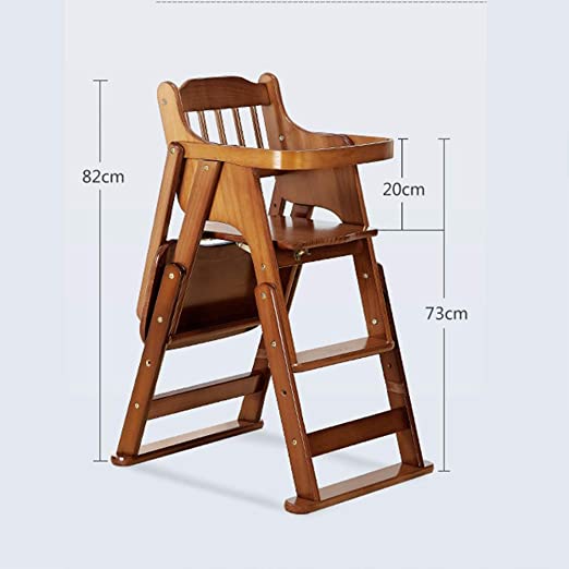 Wooden high chair with dimensions 