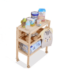 Wooden baby changing table .